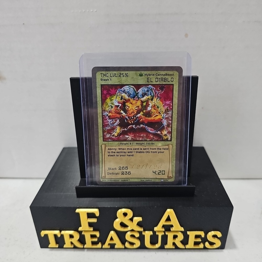 CannaBeast TCG El Diablo Holo #4/20 Stamped 121/125 4:20 Mini Set CCG